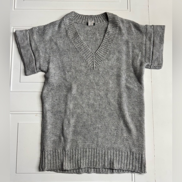 J. Crew Dresses & Skirts - J. Crew Alpaca Merino Wool Short Cuff Sleeve Knit Sweater Mini Dress Tunic Sz S